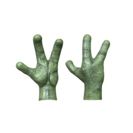 Green alien hands