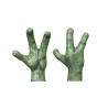 Green alien hands