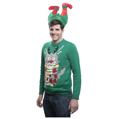 Ugly sweater gato enredado