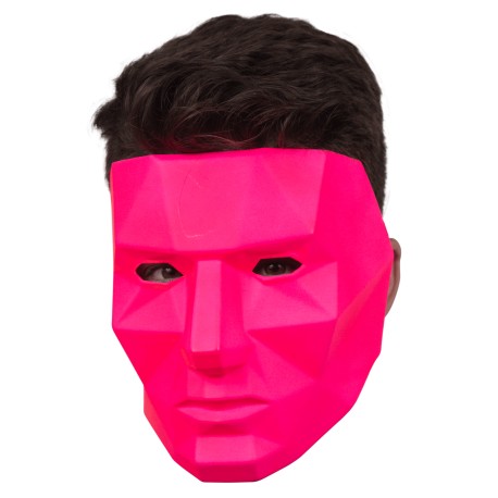 Poligonal neón rosa