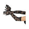 Guantes de encaje largo negros